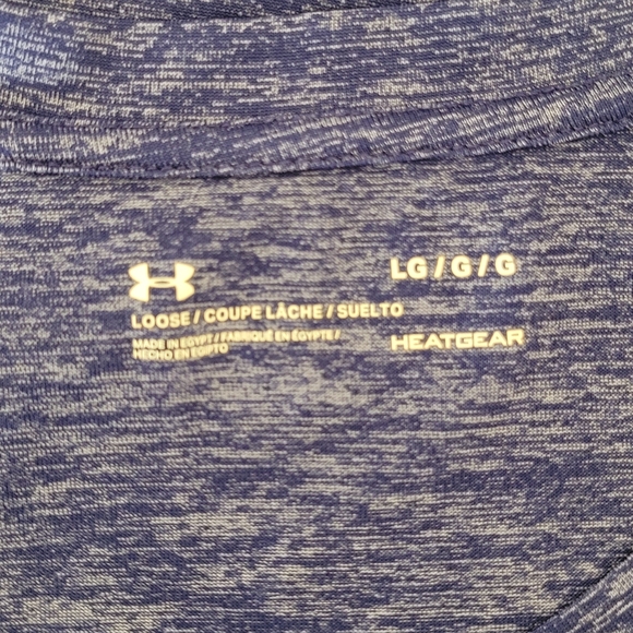 Under Armour Women's Blue Heather Short Sleeve Top - Picture 2 of 7